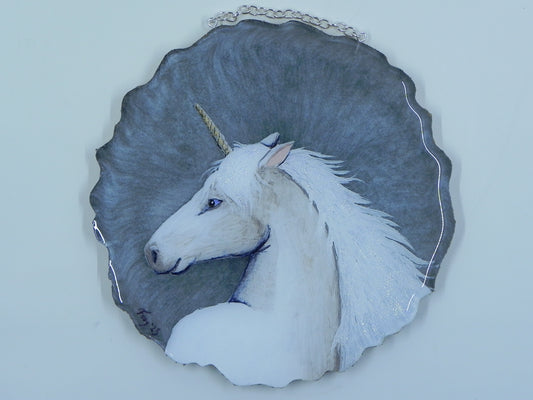 "Sparkling Unicorn" Geode Painting
