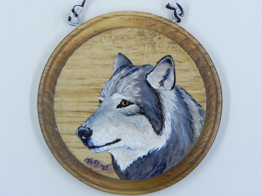 "Wolf" mini wood plaque
