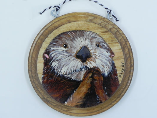 "Sea Otter" mini wood plaque