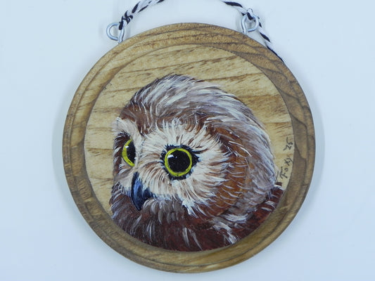 "Owl" mini wood plaque