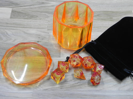 Liquid Core Dice Set: Fire and Ash