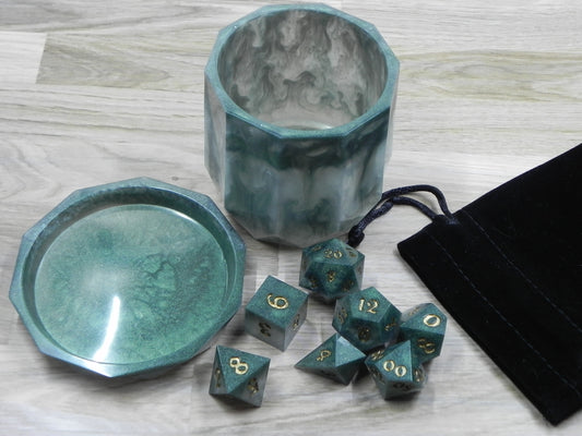 Dice Set: Greenstone