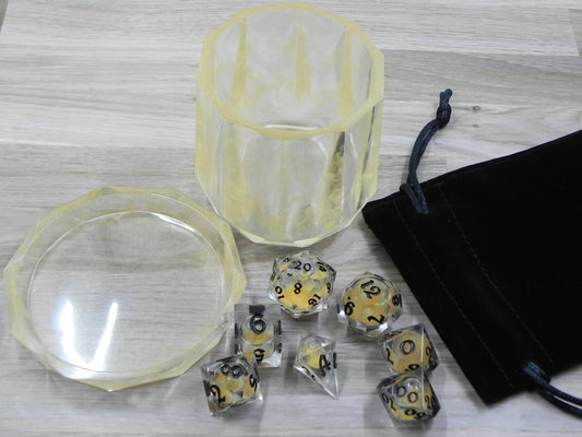 Liquid Core Dice Set: Liquid Gold