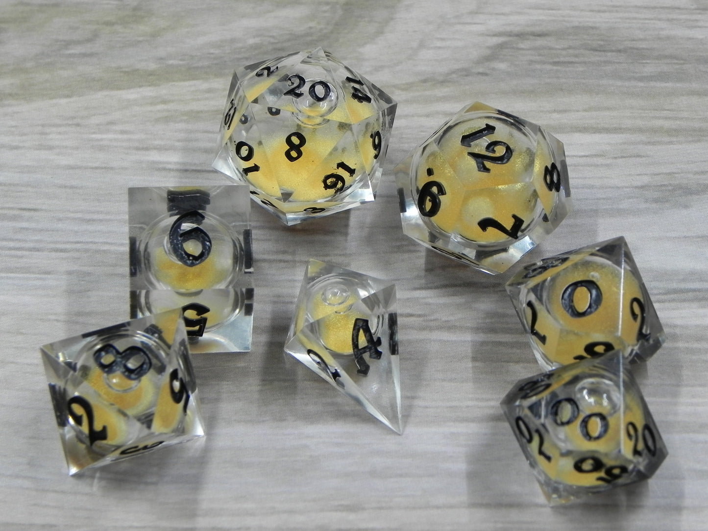 Liquid Core Dice Set: Liquid Gold