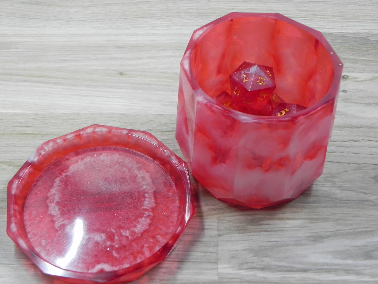Dice Set: Red Satin