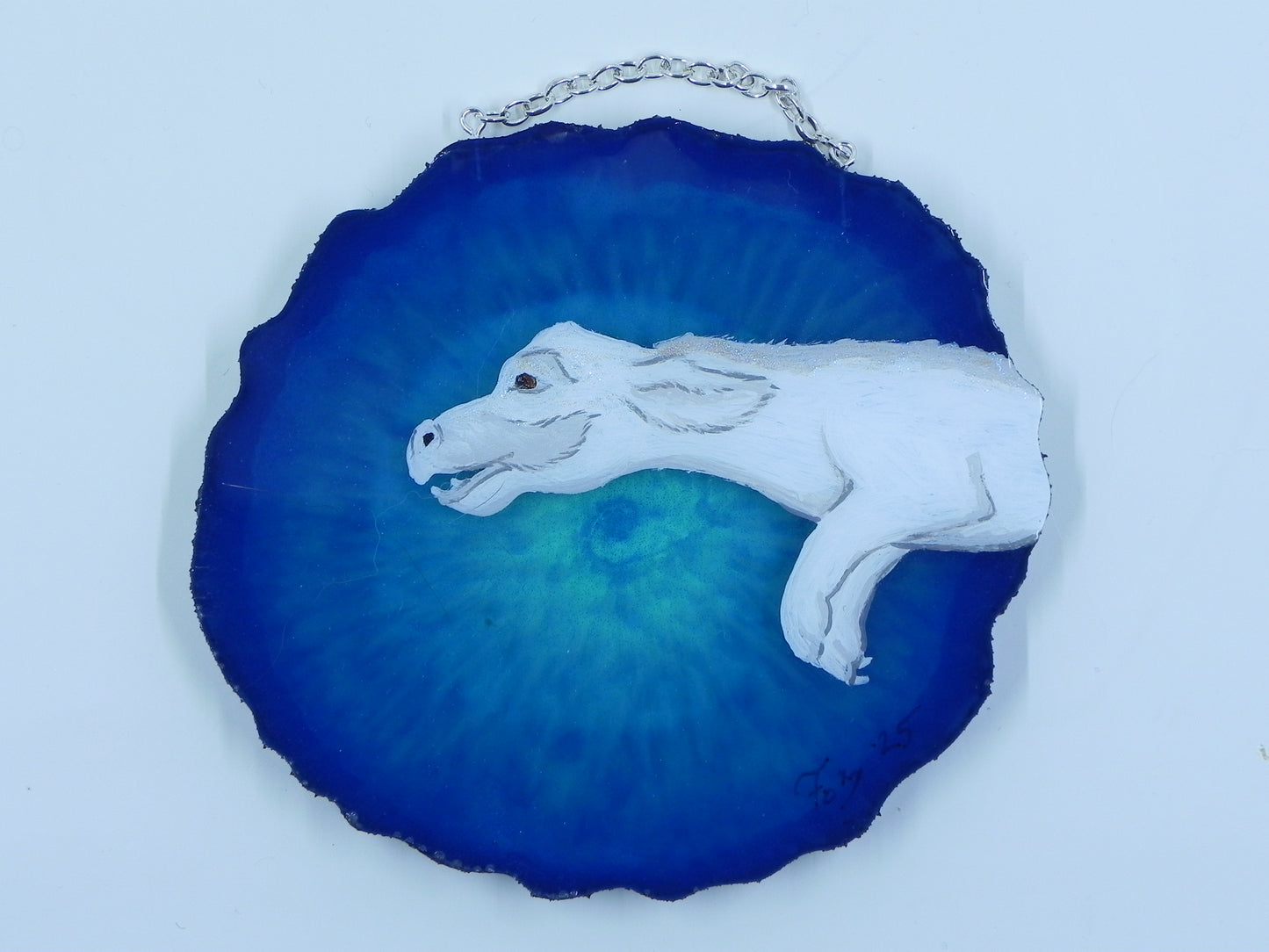 "Dragon on the Wind" Geode Painting