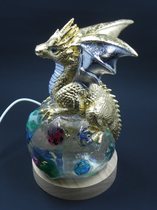 Dragon Dream Orb Lamp--Golden Dice