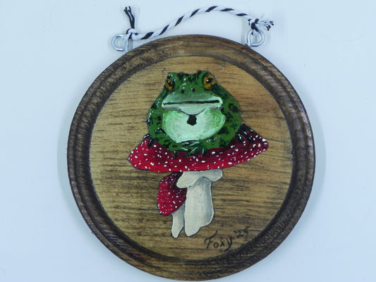 "Toad Stool" mini wood plaque