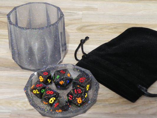 Dice Set: Dark Chaos Rainbow