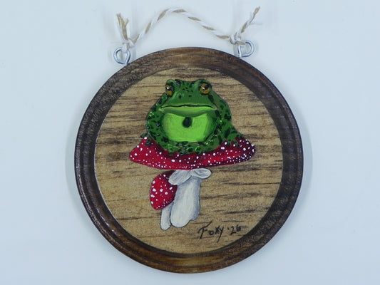 "Toad Stool" mini wood plaque