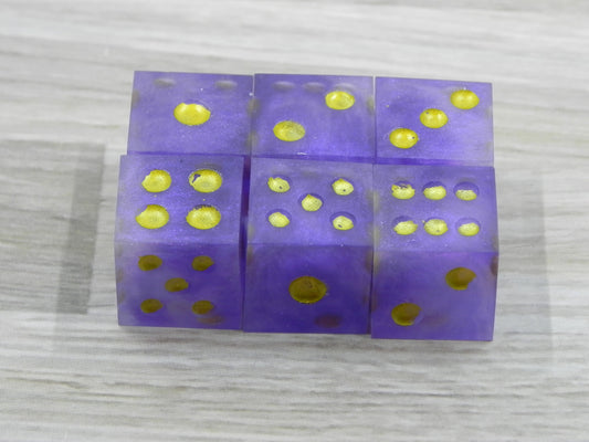 6D6 Dice Set: Purple Marble