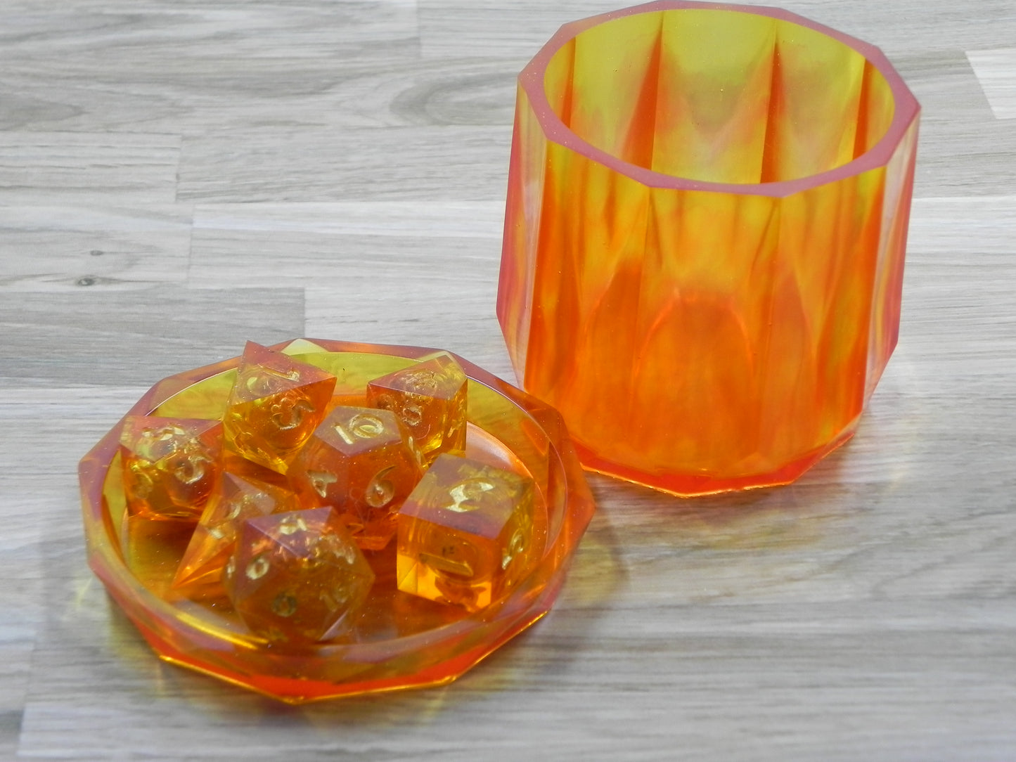Liquid Core Dice Set: Fire and Ash Fox Northstar