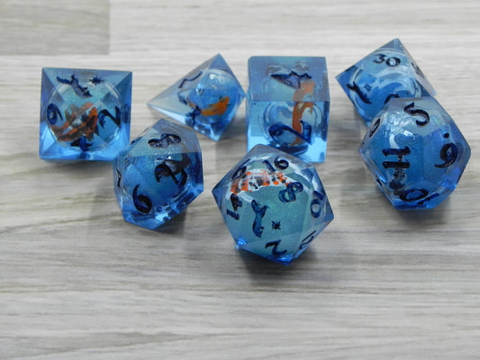 Liquid Core Dice Set: Koi Pond Fox Northstar