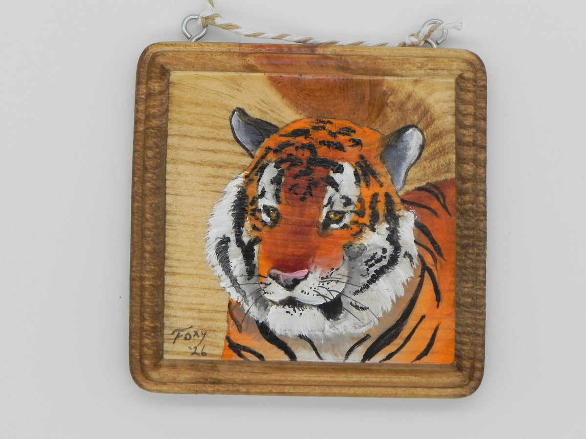 "Tiger" mini wood plaque