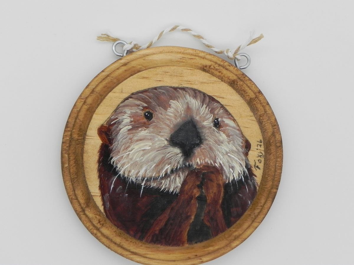 "Sea Otter" mini wood plaque