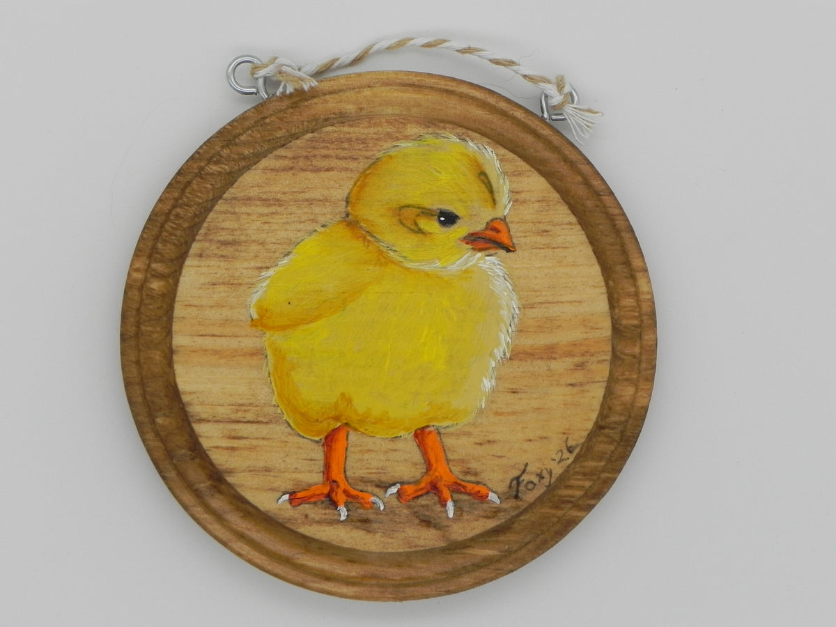 "Tiny Chick" mini wood plaque