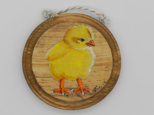 "Tiny Chick" mini wood plaque