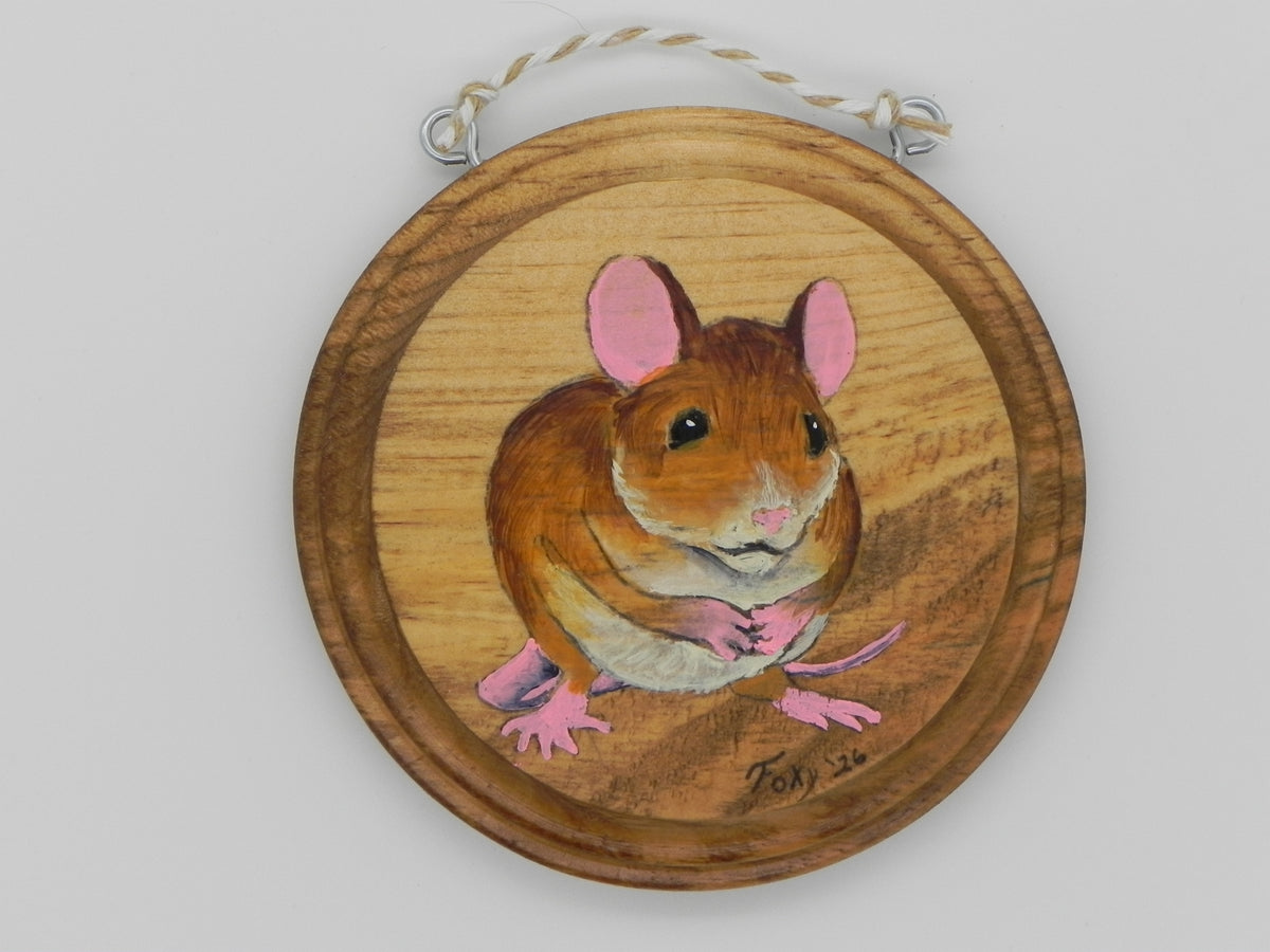 "Mouse" mini wood plaque