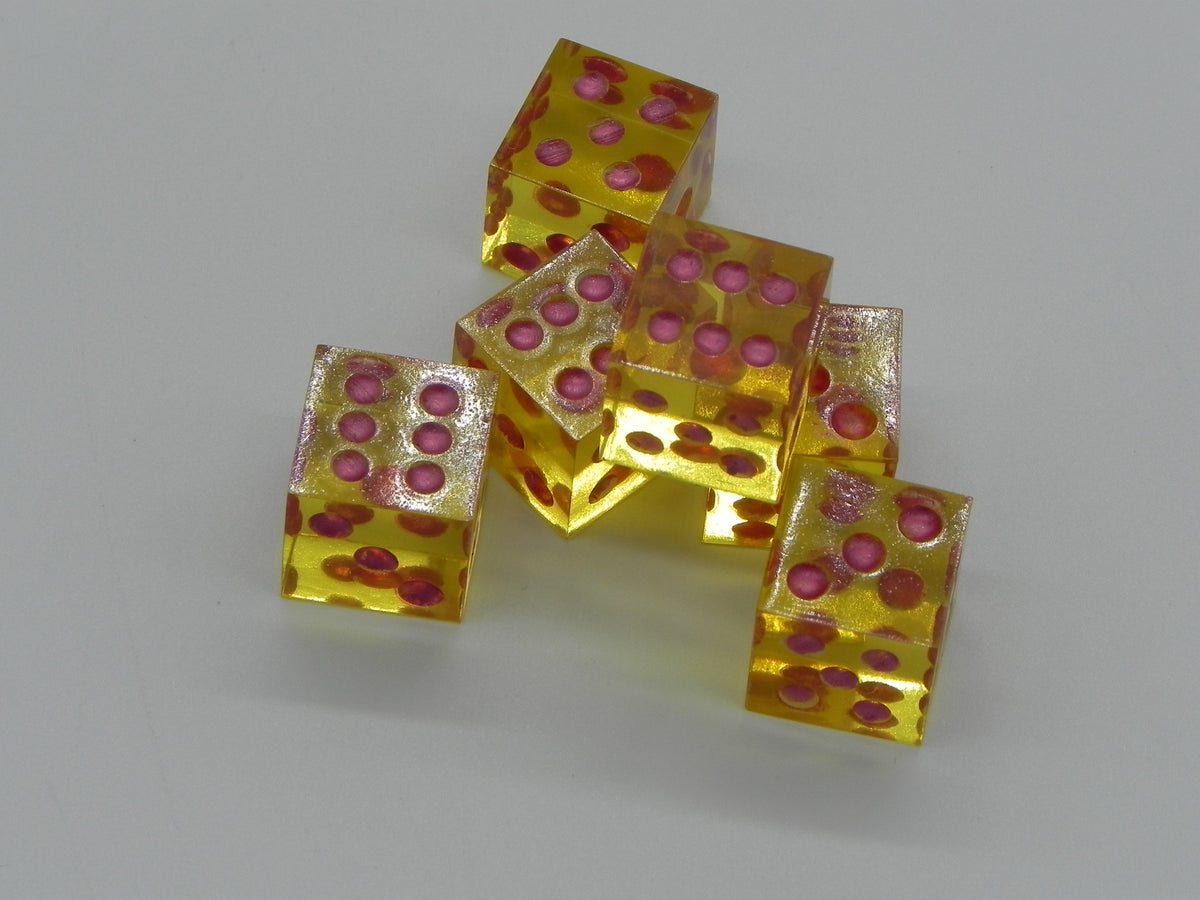 6D6 Dice Set: Yellow Translucent