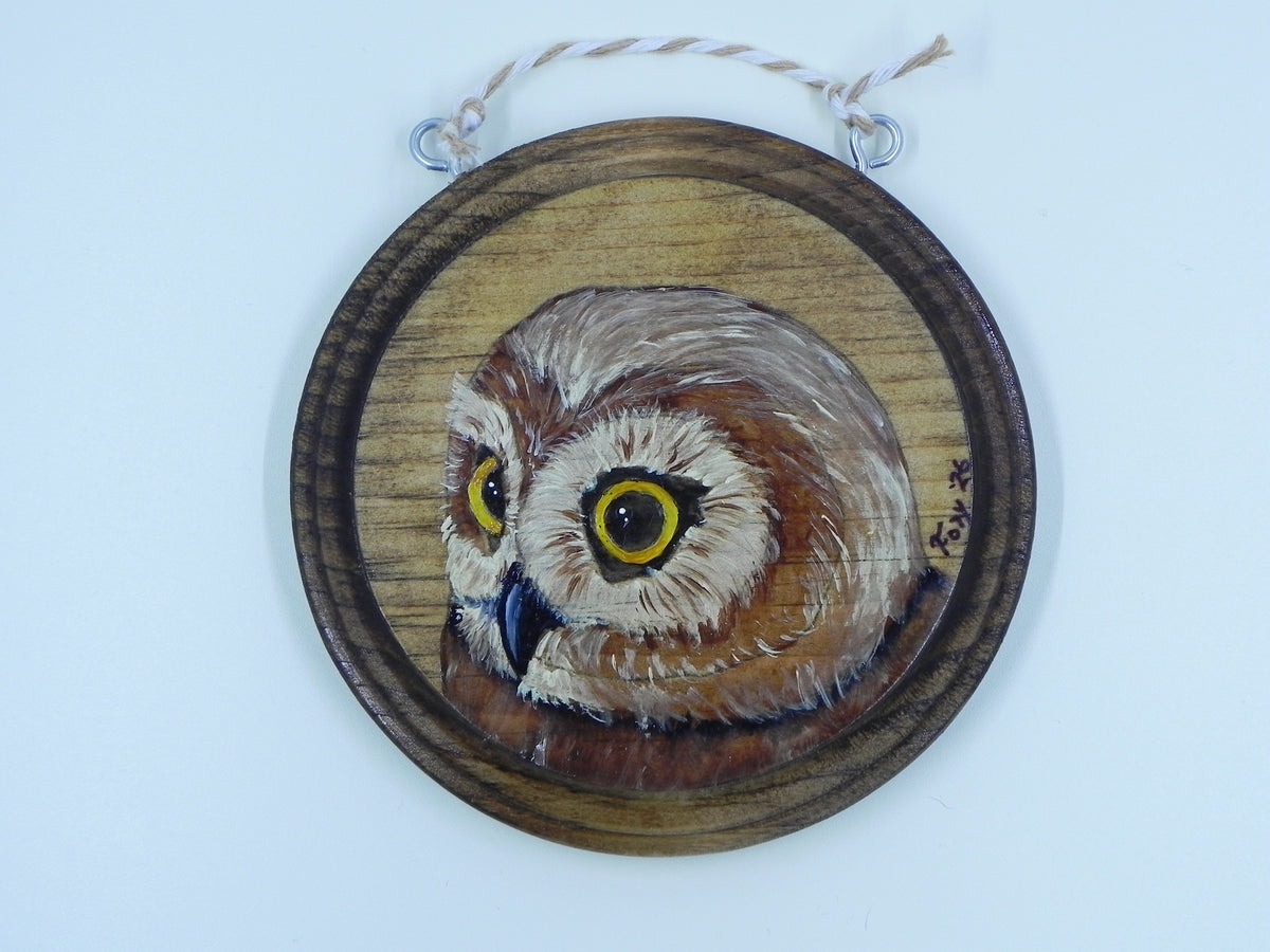 "Owl" mini wood plaque