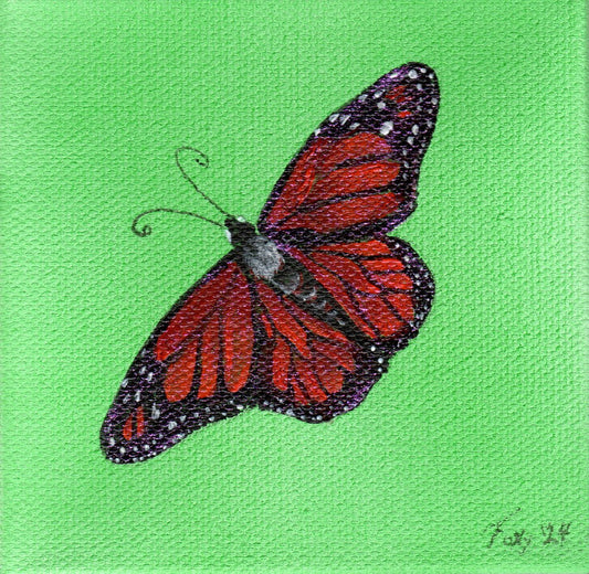 "Butterfly" mini acrylic painting