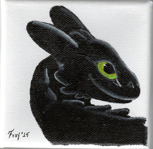 "Black Dragon" mini Acrylic painting