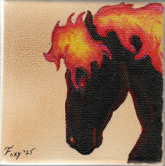 "Nightmare" mini acrylic painting