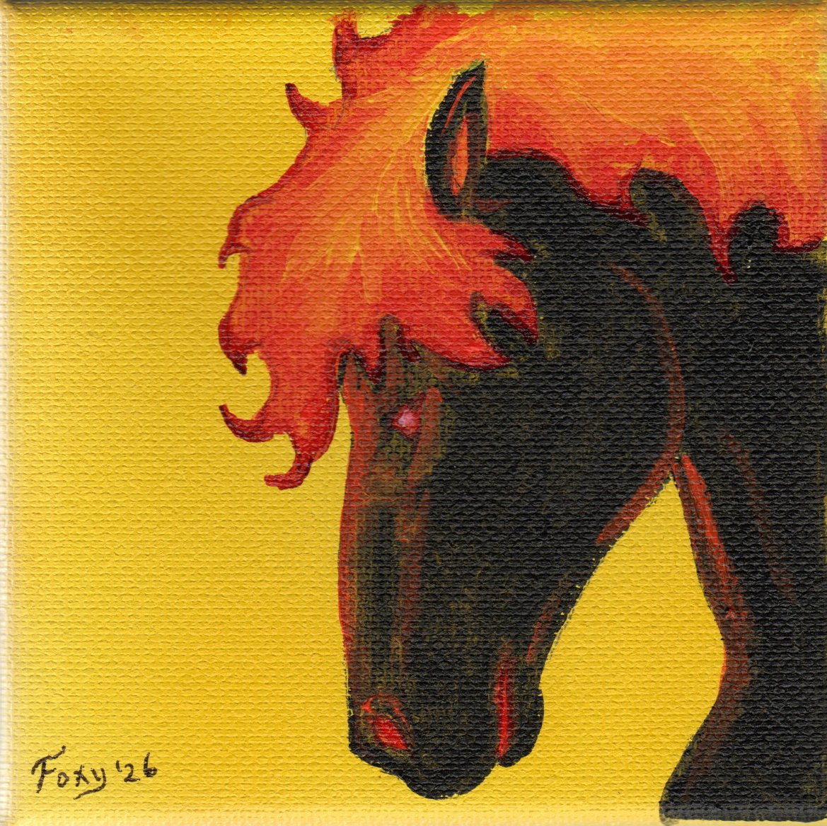 "Nightmare" mini acrylic painting