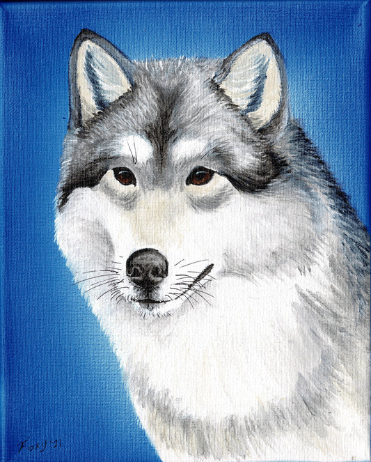 "The Watcher" acrylic painting