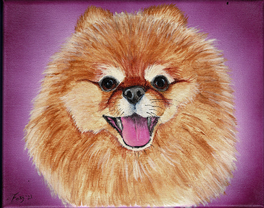 "Bright Eyes" acrylic painting