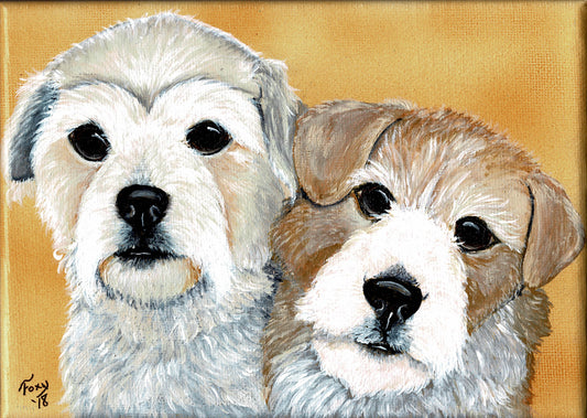 Custom 5x7 Portrait--Two Pets