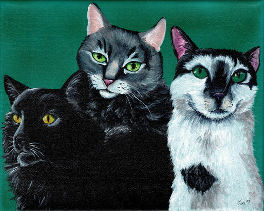 Custom 11 x 14 Portrait--Multiple Pet background
