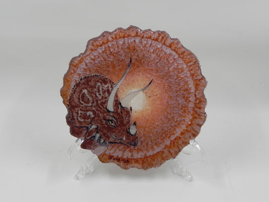 "Copper Dragonscale" Geode Painting