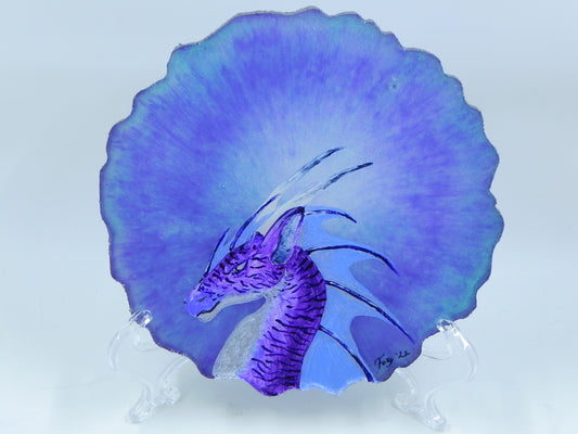 "Purple Dragonscale" Geode Painting