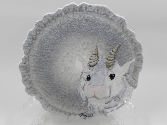 "White Dragonscale" Geode Painting