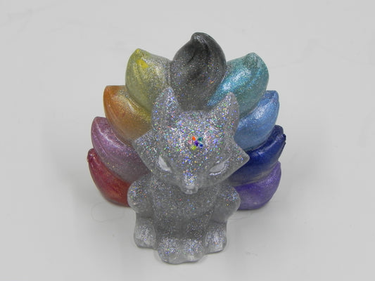 Kitsune Figure--Holographic Rainbow