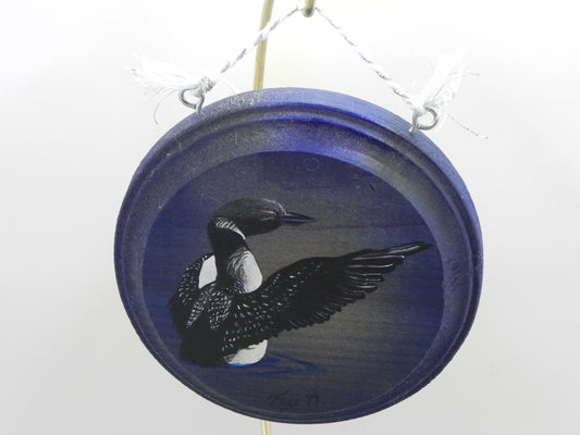"Blue Loon" mini wood plaque