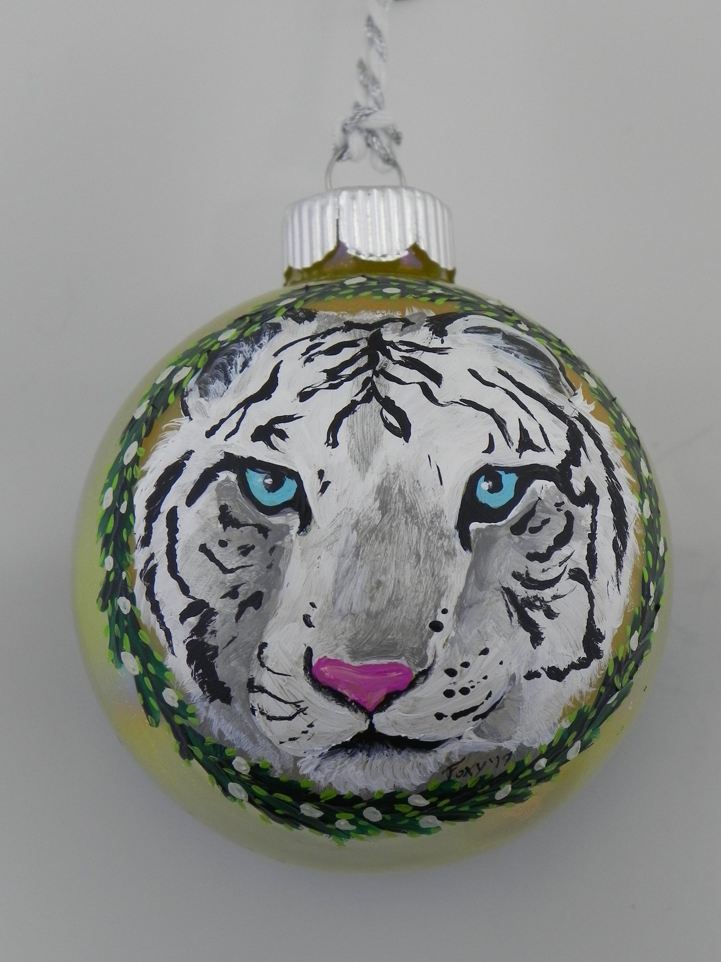 "Frost Series: White Tiger" Ornament