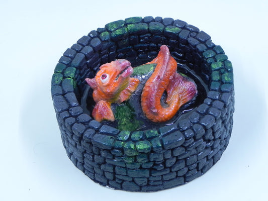 "Seadragon orange and pink" well