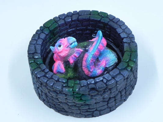 "Seadragon hot pink and blue" well