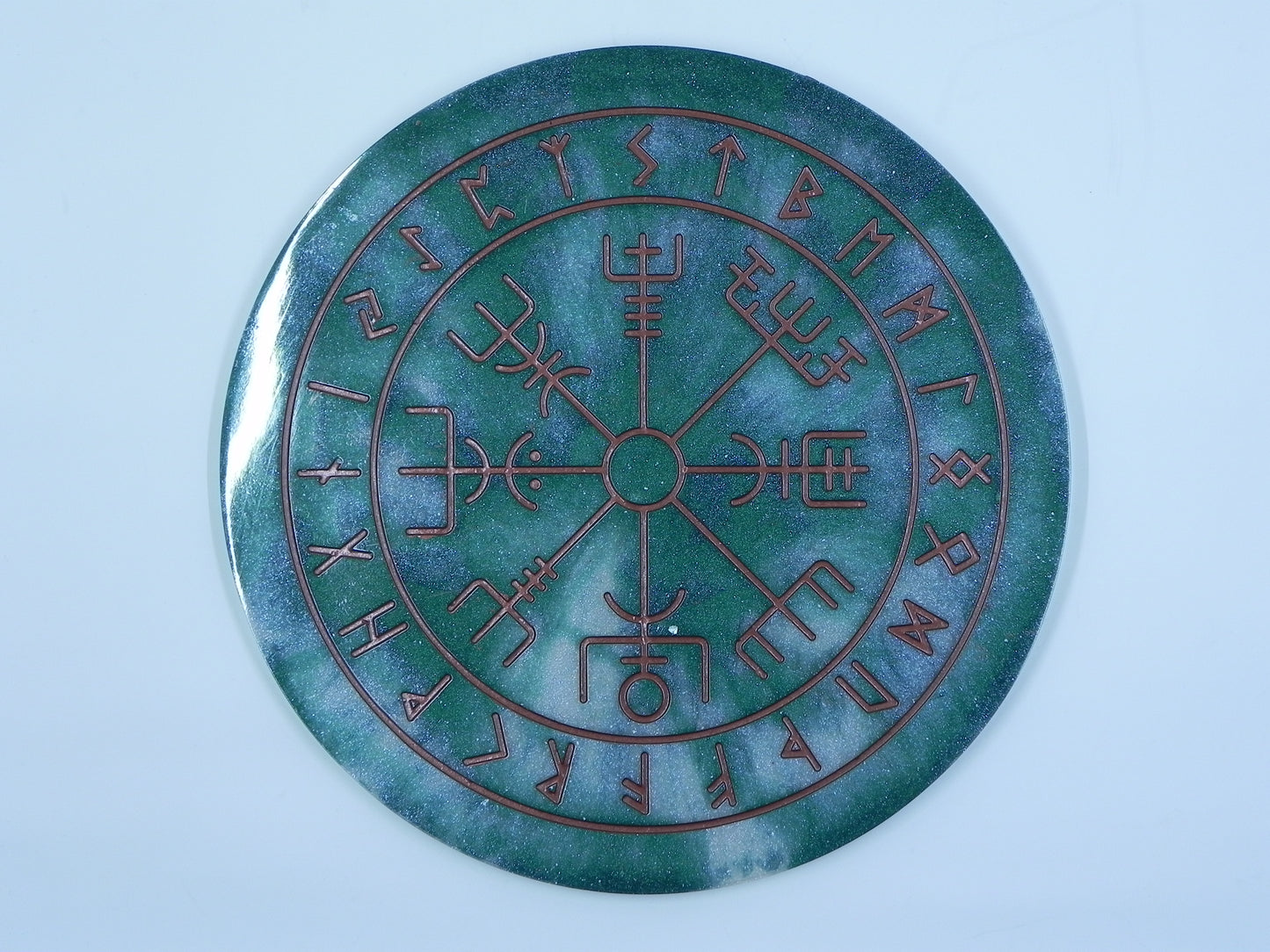 Rune plate: Green Marble