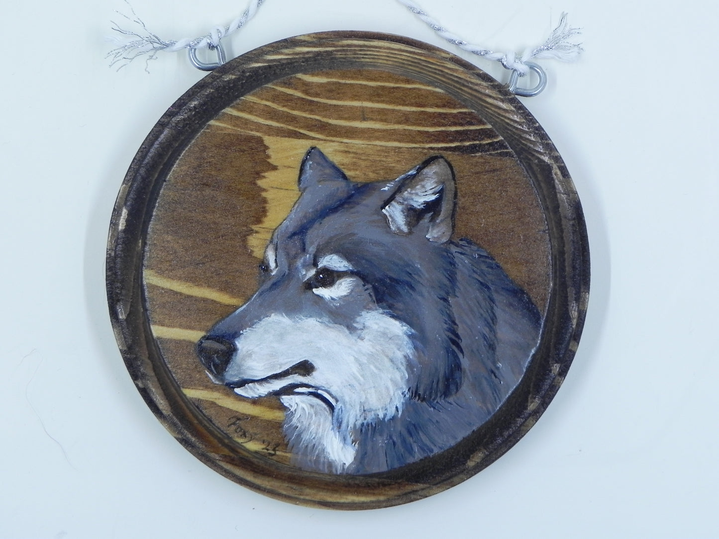 "Wolf" mini wood plaque