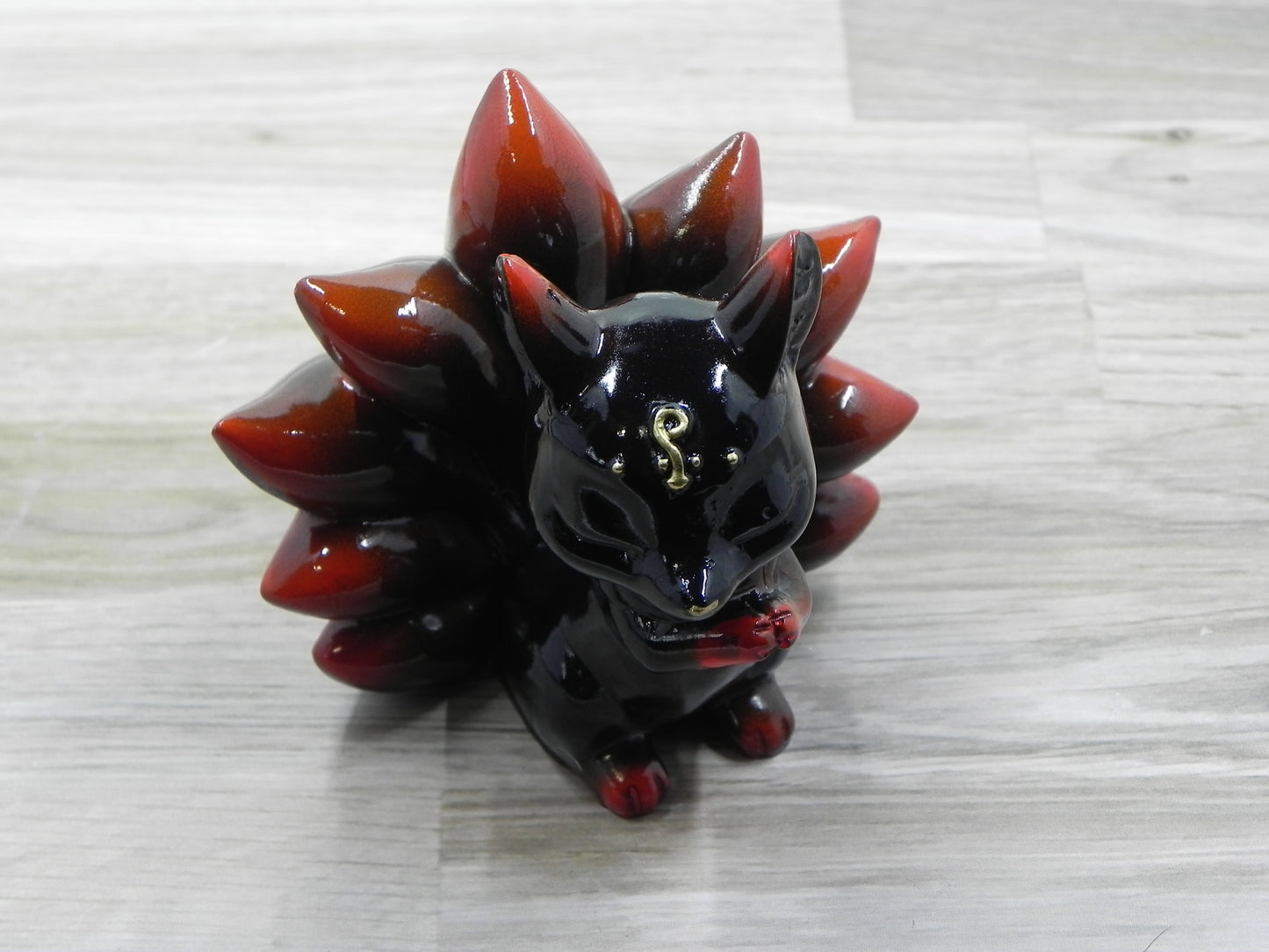 Kitsune Medium Figures-Black Flame