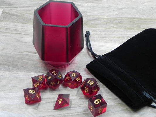 Dice Set: Garnet