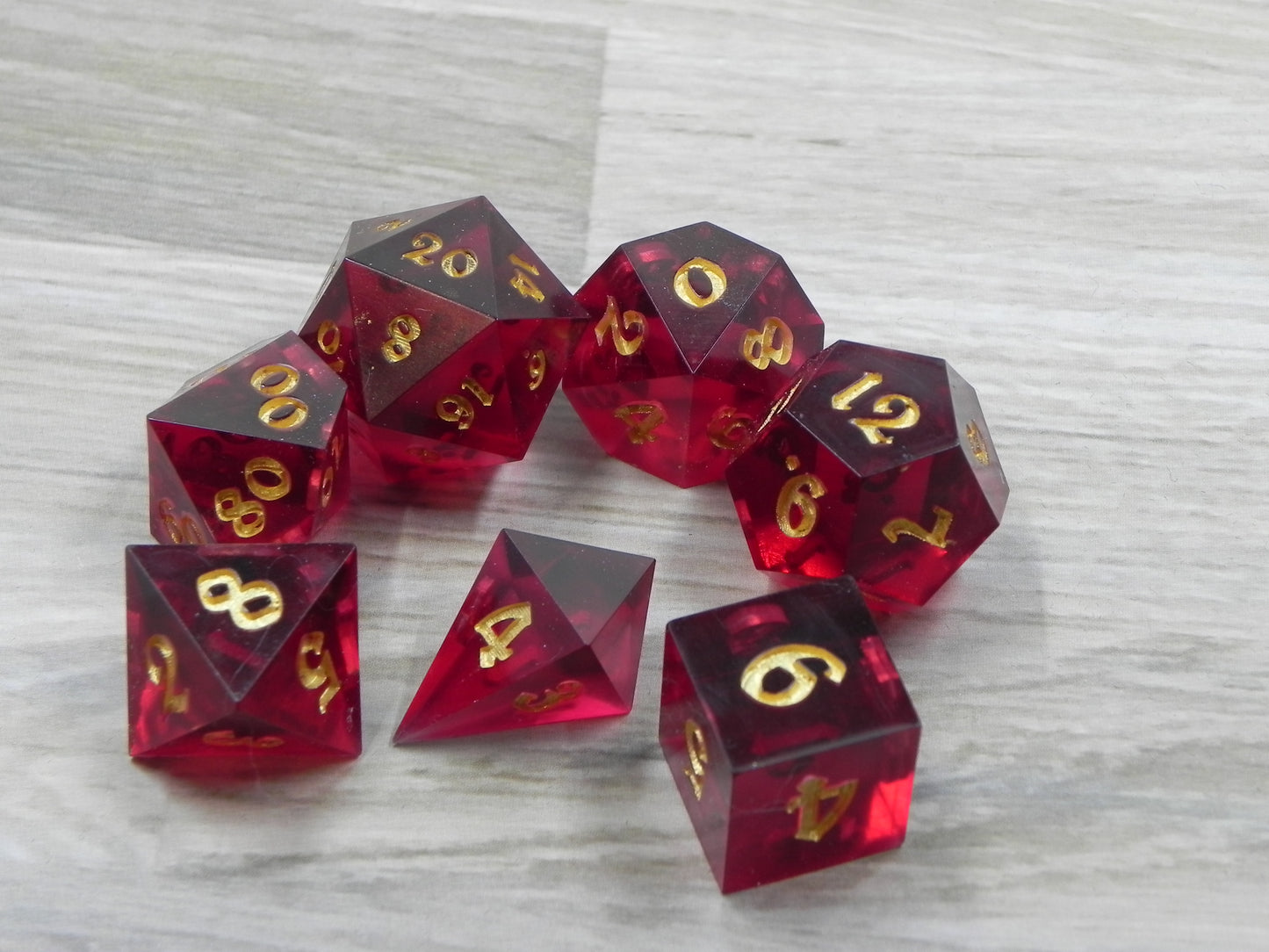 Dice Set: Garnet