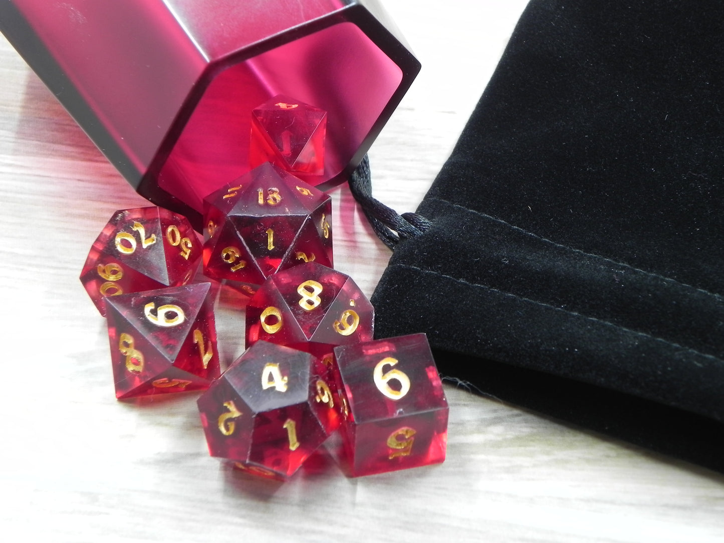 Dice Set: Garnet