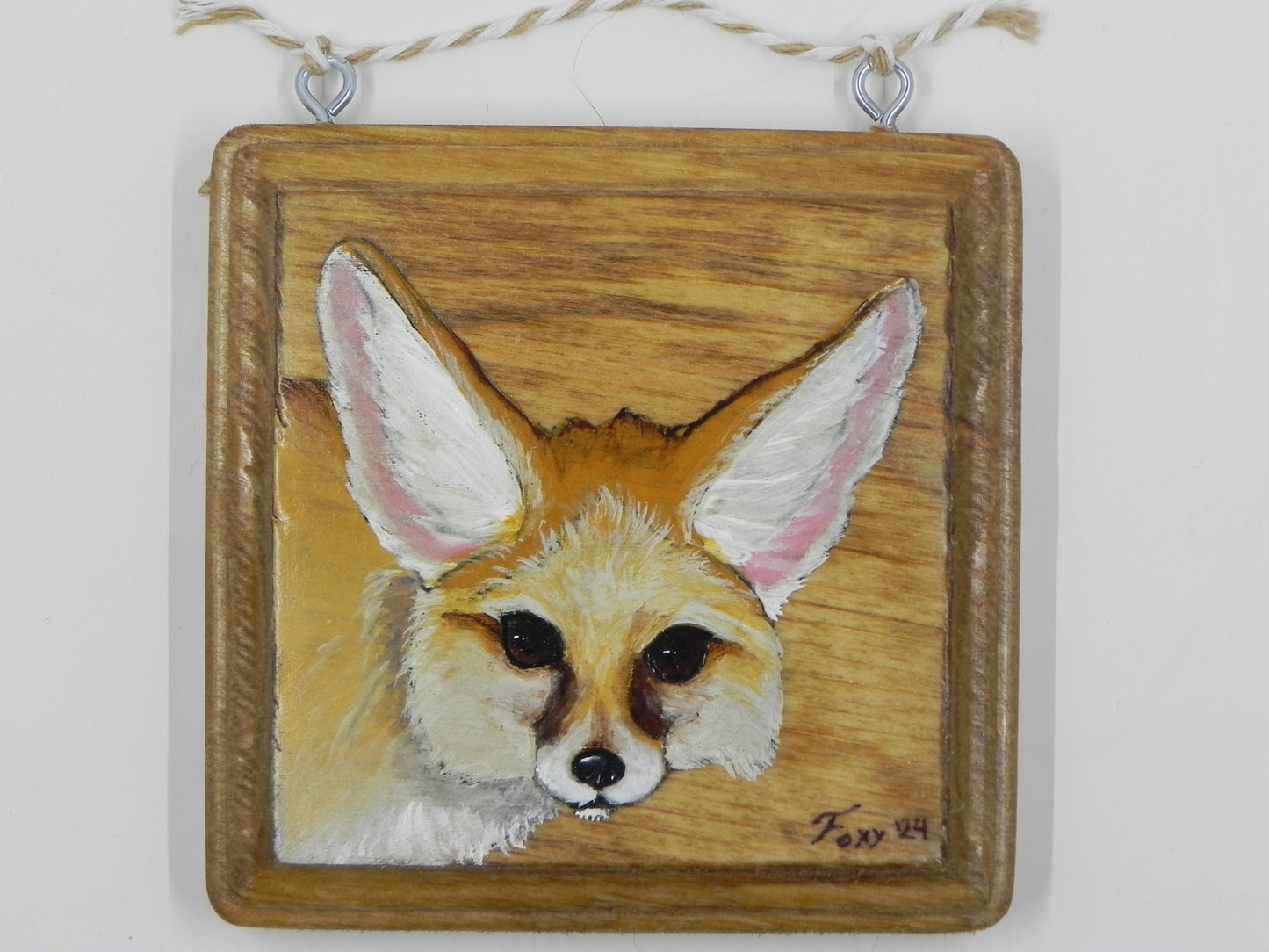 "Fennec Fox" mini wood plaque