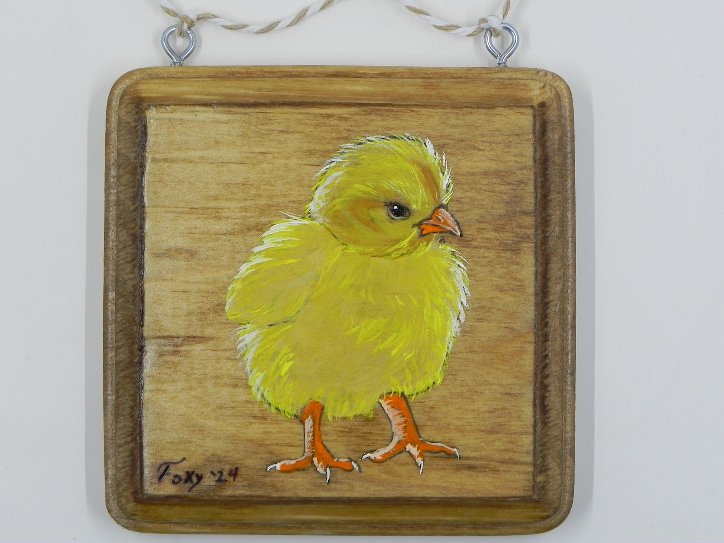 "Tiny Chick" mini wood plaque