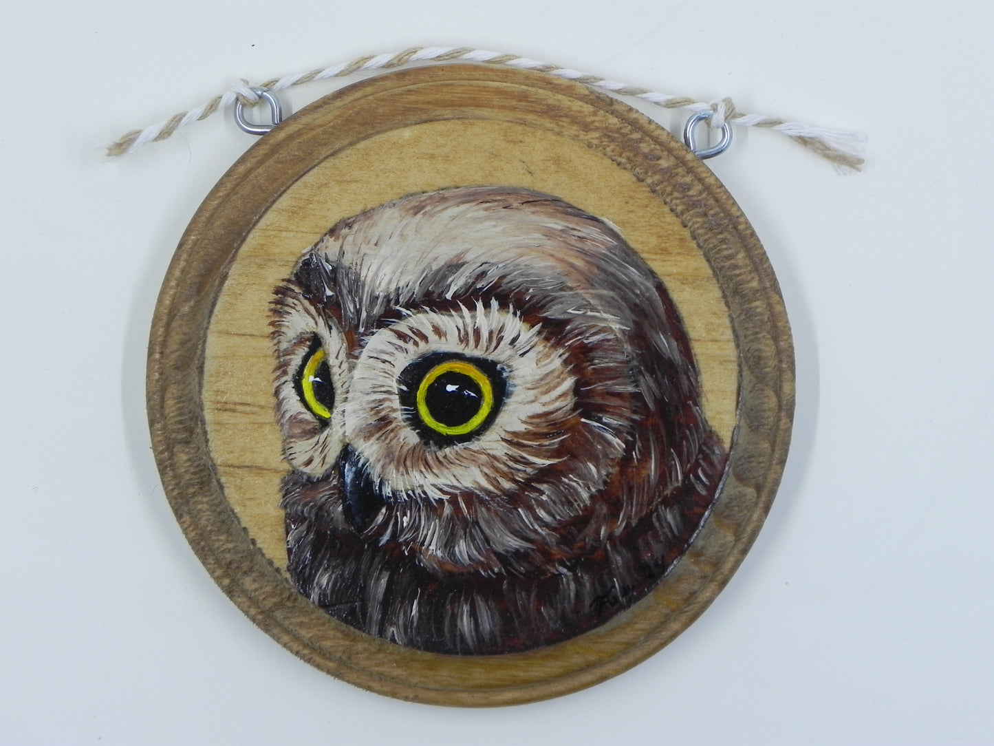 "Owl" mini wood plaque