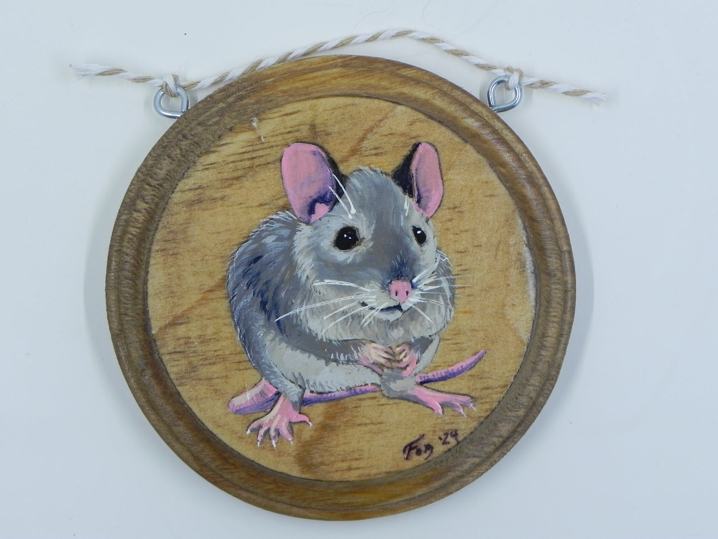 "Mouse" mini wood plaque